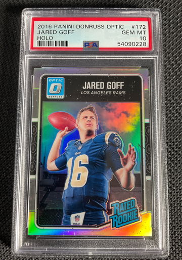 2016 Donruss Optic Jared Goff Holo Rated Rookie #172 PSA Gem Mint 10