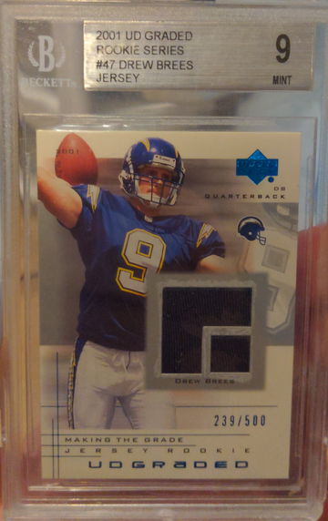 2001 UD Graded Rookie Series JERSEY Drew Brees #47 239/500  Upper Deck