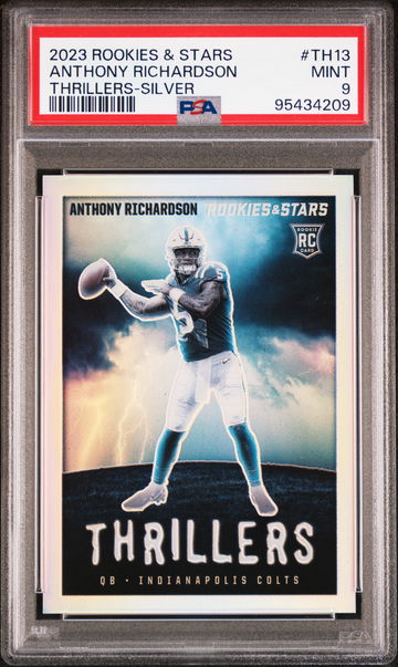 2023 Panini Rookies & Stars Thrillers-Silver Anthony Richardson #TH13 RC PSA 9