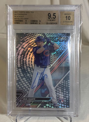 2017 Ian Happ Topps High Tek AUTO Blackout #48/50 BGS 10/9.5 GEM MINT BECKETT#0010400406