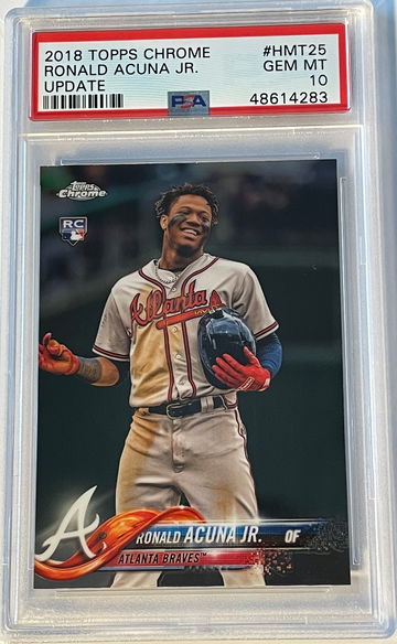 2018 Topps Chrome Update #HMT25 Ronald Acuna PSA 10