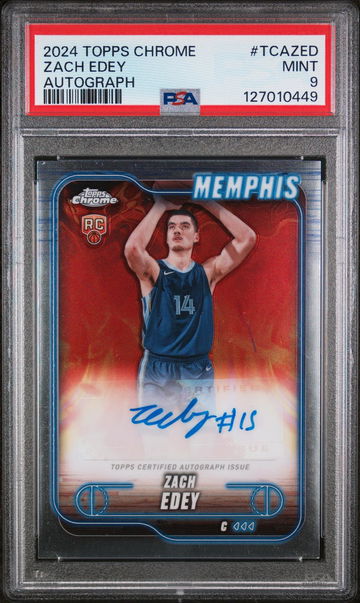 2024 Topps Chrome Topps Chrome Autographs Zach Edey #TCAZED PSA 9