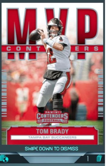 Panini Blitz 2020 Contenders Tom Brady MVP