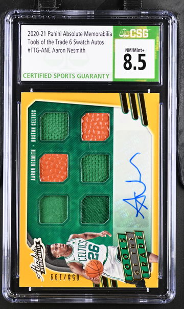 AARON NESMITH 6 SWATCH AUTO ROOKIE 