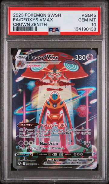 2023 Pokemon Sword and Shield Crown Zenith Deoxys Vmax #GG45 PSA 10