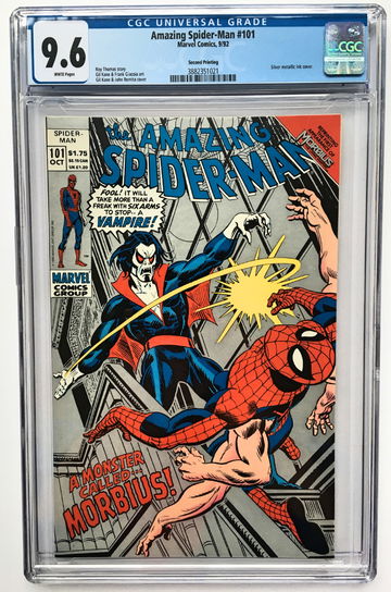 AMAZING SPIDER-MAN #101 CGC 9.6 1st Appearance of MORBIUS Silver Variant/2nd Printing 1st ANNE WEYING! FREE S/H.