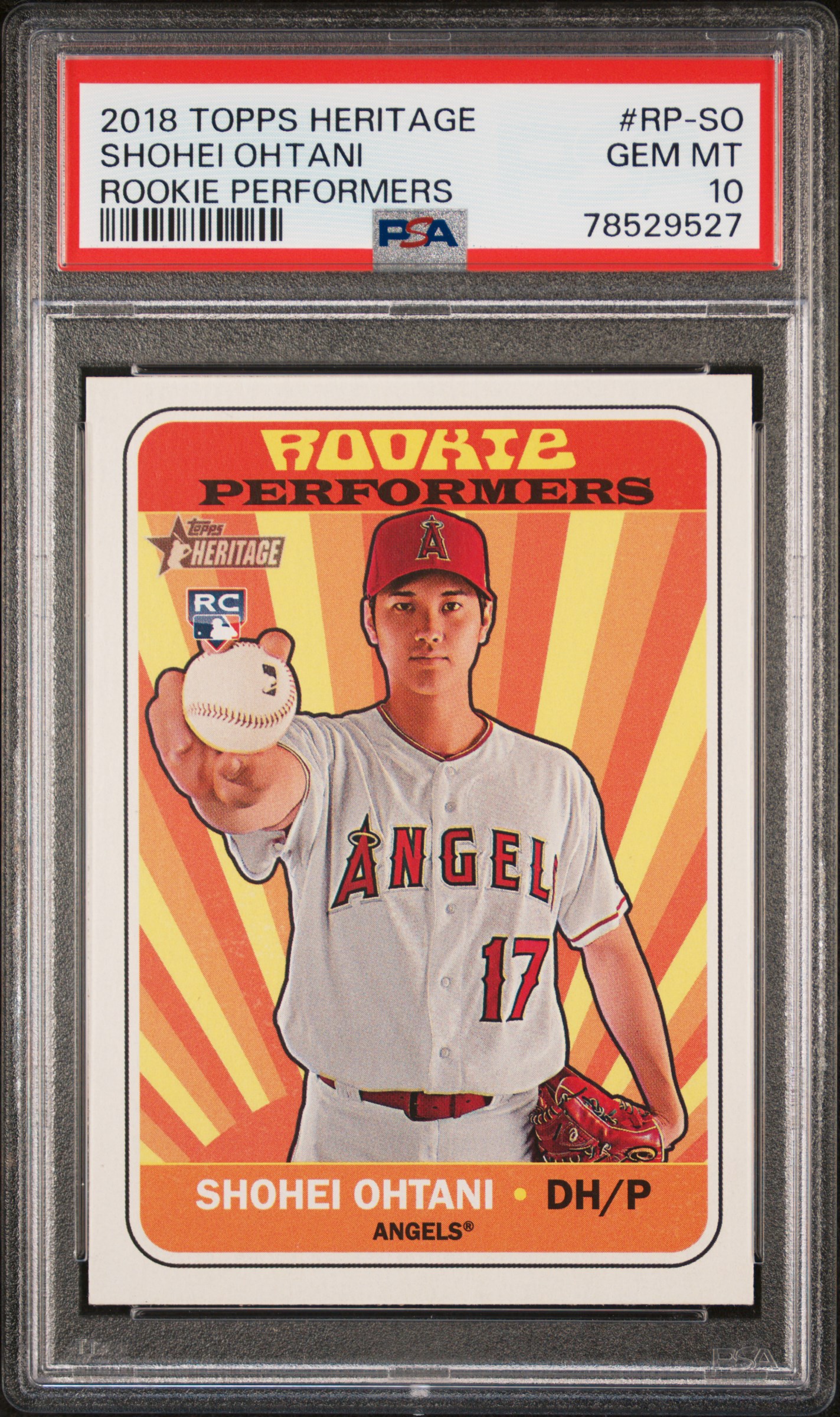 2018 Topps Heritage Rookie Performers Shohei Ohtani #RP-SO PSA 10
