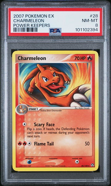 2007 Pokemon Ex Power Keepers Charmeleon #28 PSA 8