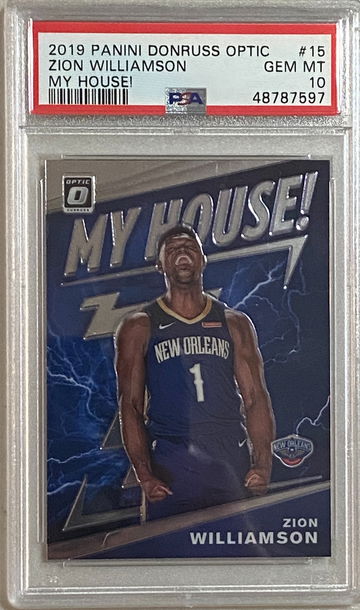 2019 Optic Zion Williamson MY House! PSA 10