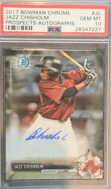2017 Jazz Chisholm Bowman Chrome PSA 10