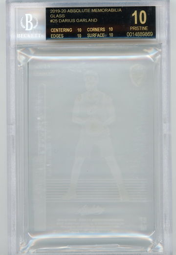 2019-20 Absolute Memorabilia Glass Darius Garland RC BGS 10 Pristine Black Label Cleveland Cavs