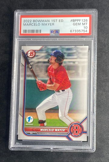 2022 Bowman 1st edition Marcelo Mayer Alvarez psa 10