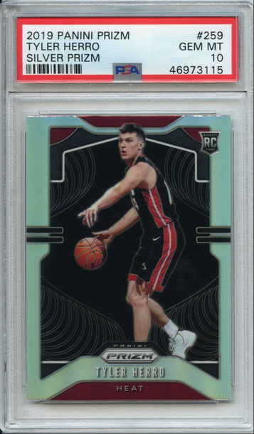 Tyler Herro Silver Prizm Rookie PSA 10 NEP
