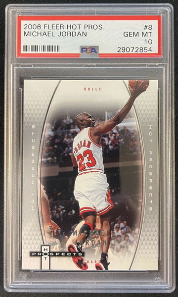 2006-07 Fleer Hot Prospects 8 Michael Jordan PSA 10 Gem Mint