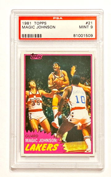1981 Topps #21 Magic Johnson PSA 9 Mint