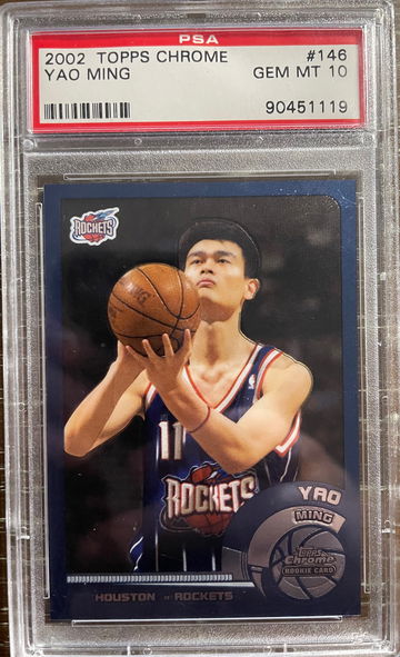 2002 Topps Chrome Yao Ming PSA 10