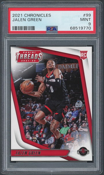 2021-22 Chronicles Threads Jalen Green RC #99 - PSA Gem Mint 10 -Houston Rockets