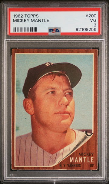 1962 Topps Mickey Mantle #200 PSA 3