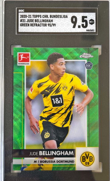 2021 Topps Chrome Bundesliga Jude Bellingham Green Refractor /99 SGC 9.5 