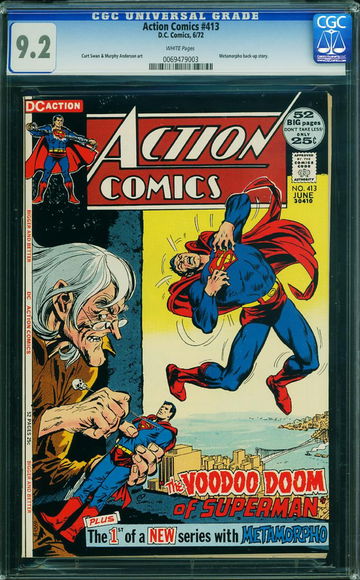 ACTION COMICS #413, CGC 9.2 NM-