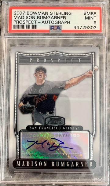 Madison Bumgarner - 2007 Bowman Sterling Prospect Autograph - PSA 9