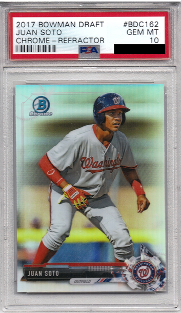 2017 Bowman Chrome Draft Juan Soto Refractor PSA 10 RC