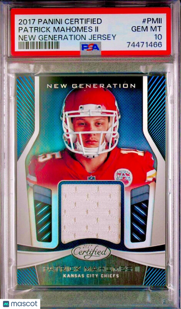 POP 12 PSA 10 RC Patrick Mahomes 2017 Certified Rookie Patch Silver Mirror Holo