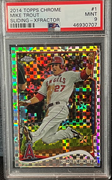 2014 Topps Chrome Mike Trout XFRACTOR PSA 9