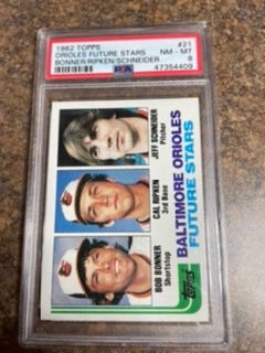 Cal Ripken jr 1982 topps #21 PSA 8