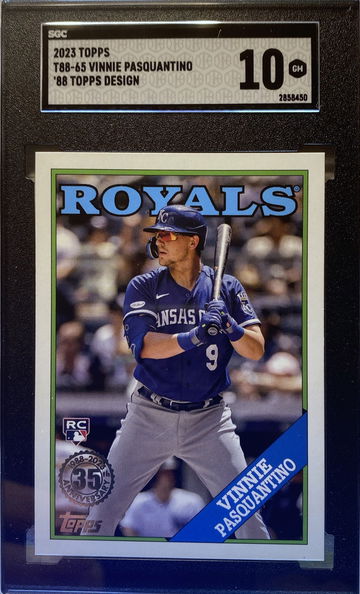 2023 Topps Series 1 Vinnie Pasquantino '88 Design Rookie Card SGC 10 