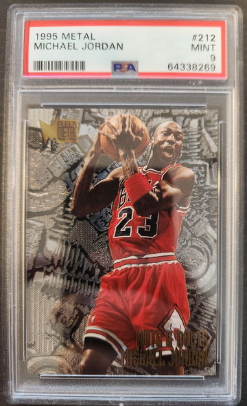 1995-96 Fleer Metal Michael Jordan Nuts & Bolts PSA 9