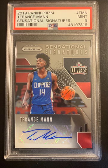 2019 Prizm Terance Mann Rookie Auto Psa 9 Mint Signatures 