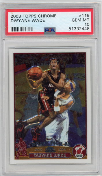 Dwyane Wade RC 2003-04 Topps Chrome Rookie PSA 10 #115