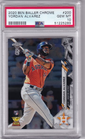 2020 Topps Ben Baller Chrome Yordan Alvarez RC PSA 10