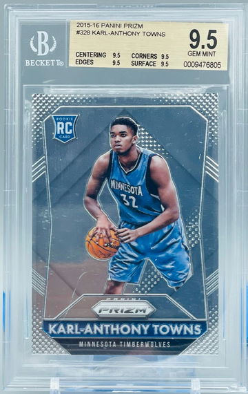 Karl-Anthony Towns 2015 Prizm #328 Base BGS 9.5