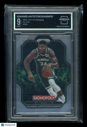 1935 2022-23 Panini Prizm Monopoly All-Stars Giannis Antetokounmpo #PS3 Arena Club 9