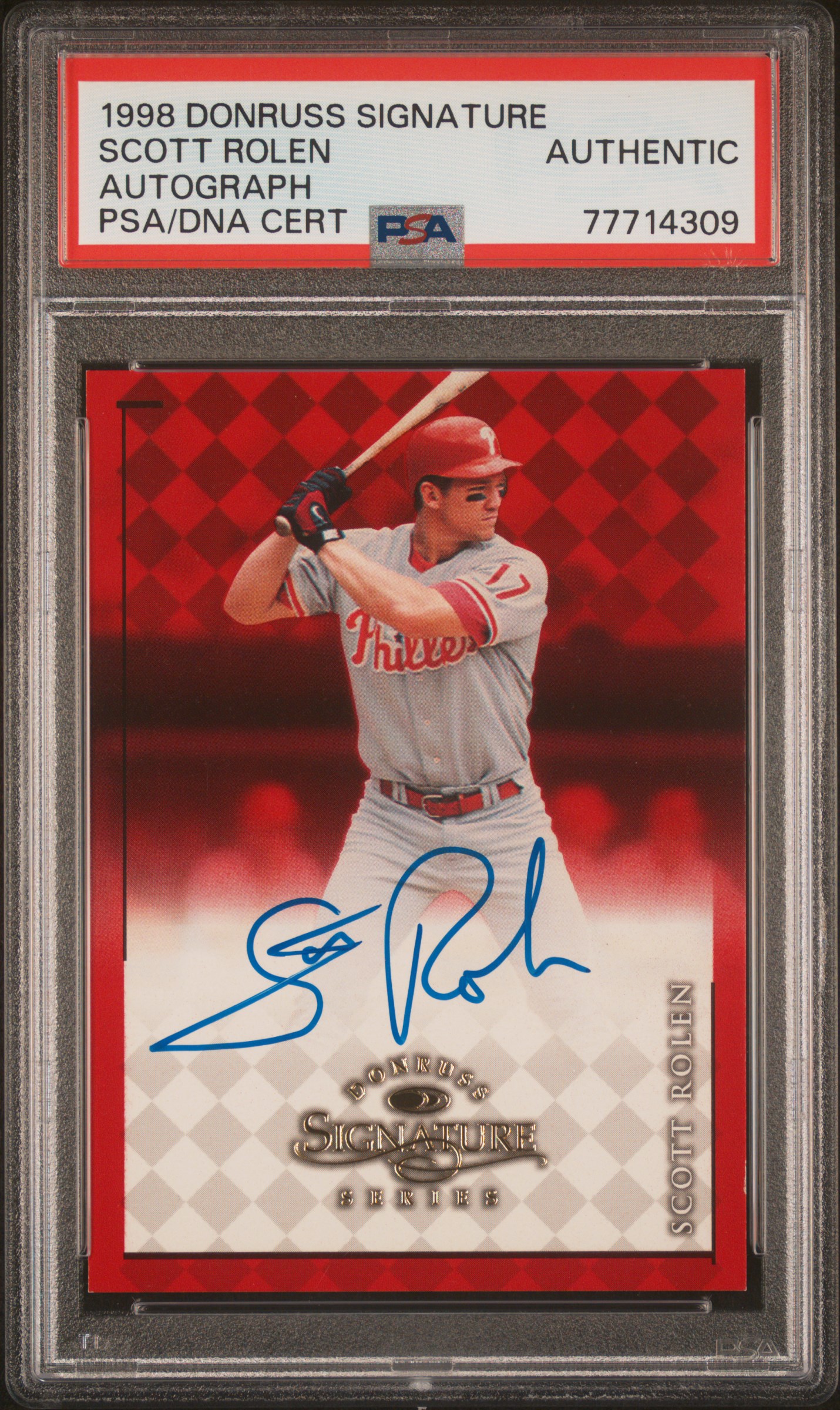 1998 Donruss Signature Scott Rolen Autograph PSA DNA
