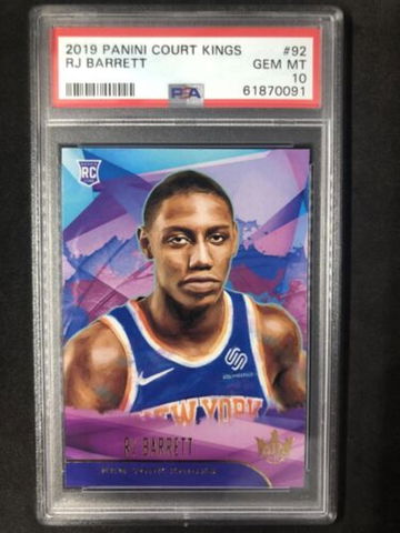 RJ BARRETT 2019-20 Court Kings #92  Rookie PSA 10 GEM MT Knicks