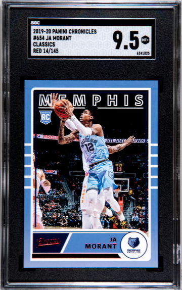 2019-20 Chonicles Classics Red 14/145  # 654 Ja Morant RC SGC 9.5 MINT +