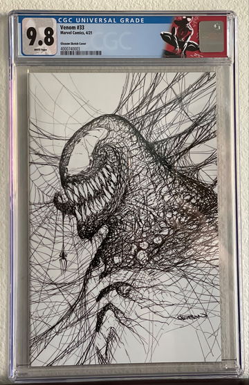 Venom #33 Gleason Sketch Virgin Variant CGC 9.8
