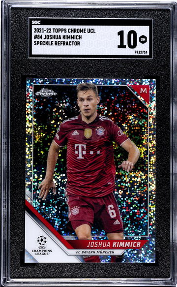 2021-22 Topps Chrome Ucl #84 Joshua Kimmich Speckle Refractor SGC 10