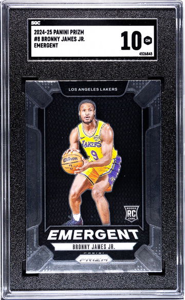 2024-25 Panini Prizm #8 Bronny James Jr. Emergent SGC 10