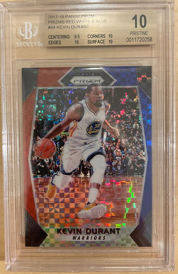 2017 Prizm Red White and Blue Kevin Durant BGS 10 PRISTINE (.5 from black label)