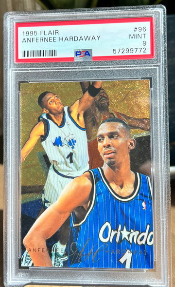 1995 1996 Fleer Flair Orlando Magic Basketball Card #96 Anfernee Hardaway PSA 9