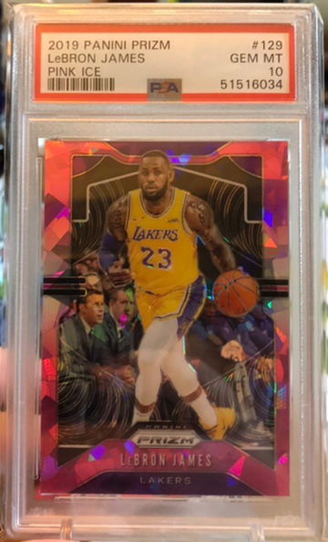 2019 Prizm LeBron James #129 Pink Ice PSA 10