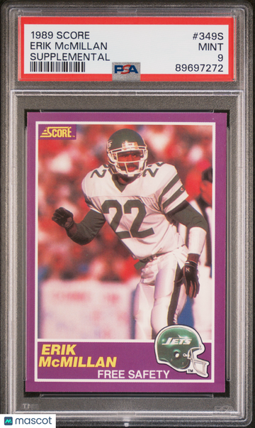 1989 Score Supplemental Erik Mcmillan #349S PSA 9
