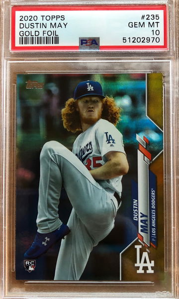 2020 Topps Dustin May Gold Foil PSA 10