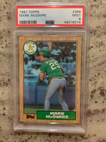 Mark McGwire 1987 Topps PSA 9 MINT