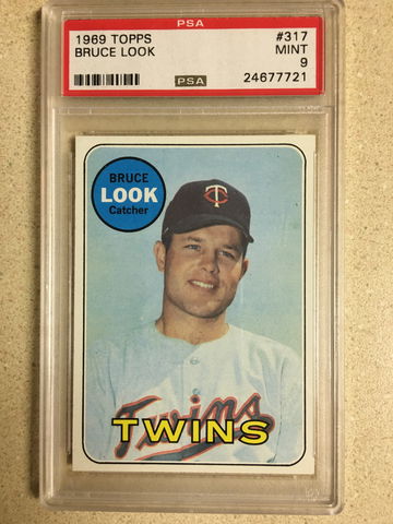 1969 Topps #317 Bruce Look PSA 9 MINT TWINS 