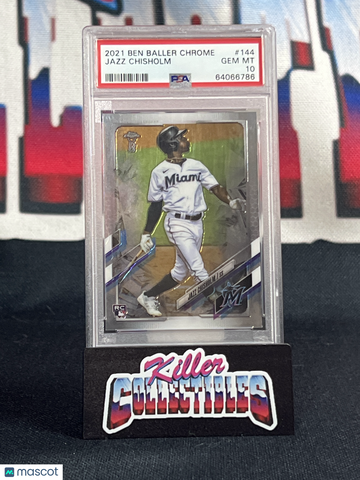 2021 Topps Chrome Ben Baller Jazz Chisholm #144 Rookie PSA 10